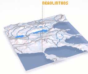 3d view of Néa Ólinthos