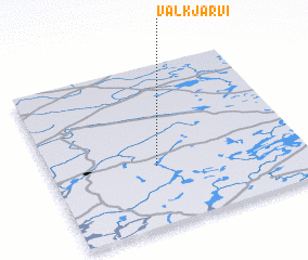 3d view of Valkjärvi