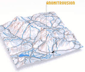 3d view of Áno Mitroúsion