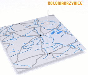 3d view of Kolonia Krzywice