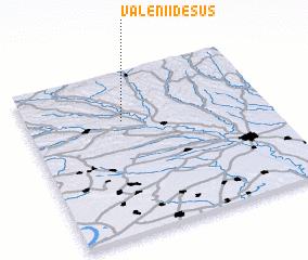 3d view of Vălenii de Sus