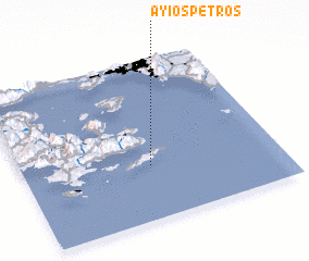 3d view of Áyios Pétros