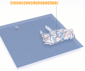 3d view of Sinoikismós Monodhéndri