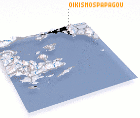 3d view of Oikismós Papágou