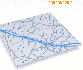 3d view of Bokondo-Rive