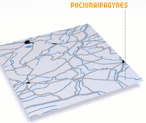 3d view of Pociūnai-Pagynės