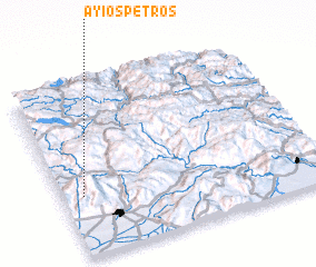 3d view of Áyios Pétros