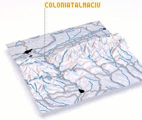 3d view of Colonia Tălmaciu