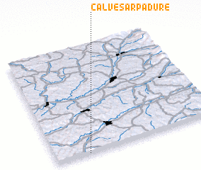 3d view of Calvesăr-Pădure