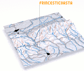 3d view of Frînceşti-Coasta