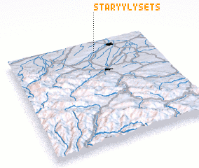 3d view of Staryy Lysetsʼ