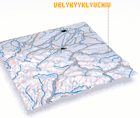 3d view of Velykyy Klyuchiv