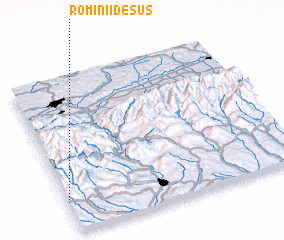 3d view of Romînii de Sus