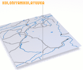 3d view of Koloniya Mikolayuvka