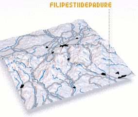 3d view of Filipeştii de Pădure