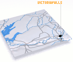 3d view of Victoria Falls