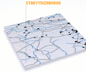 3d view of Staryy Nizhborok