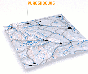 3d view of Plăeşii de Jos