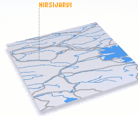 3d view of Hirsijärvi
