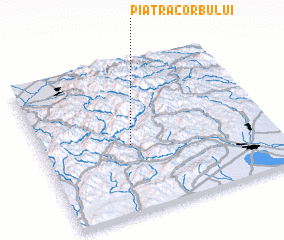 3d view of Piatra Corbului