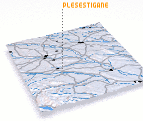 3d view of Pleşeşti-Gane