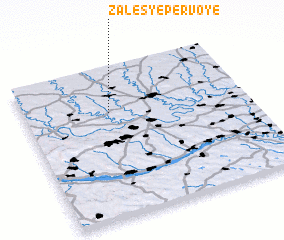 3d view of Zalesʼye Pervoye