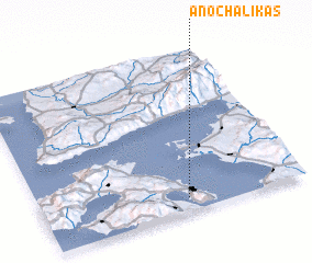 3d view of Áno Chálikas