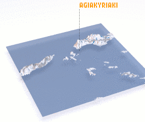 3d view of Agía Kyriakí