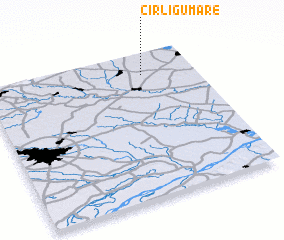 3d view of Cîrligu Mare