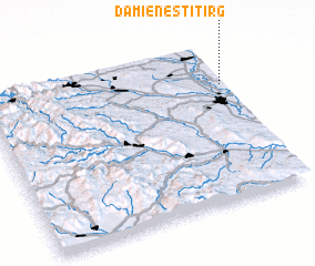 3d view of Dămieneşti-Tîrg