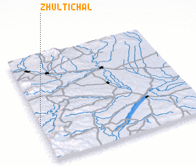 3d view of Zhŭlti Chal