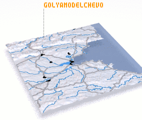 3d view of Golyamo Delchevo