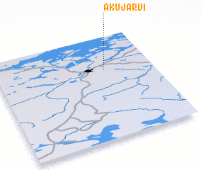 3d view of Akujärvi