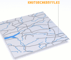 3d view of Khutor Chërnyy Les