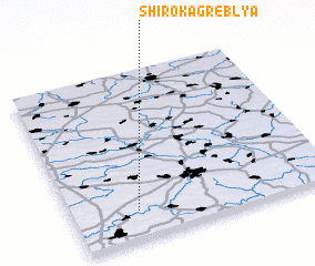 3d view of Shiroka Greblya