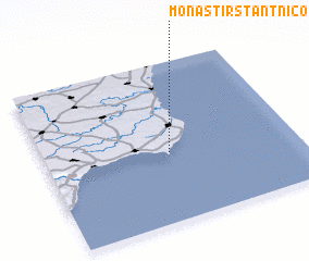 3d view of Monastir Stânt Nicolae