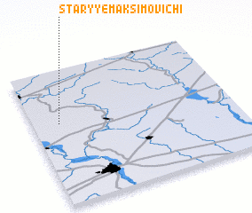 3d view of Staryye Maksimovichi