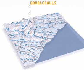 3d view of Double Falls