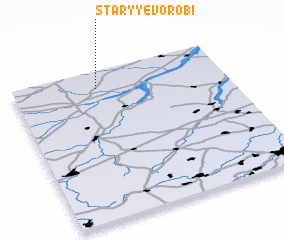 3d view of Staryye Vorobʼi