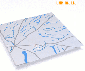 3d view of Umm Ḩajlīj