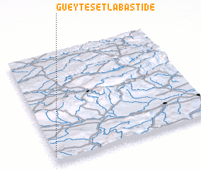 3d view of Gueytes-et-Labastide