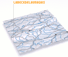 3d view of Labécède-Lauragais