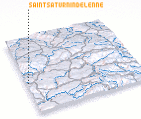 3d view of Saint-Saturnin-de-Lenne