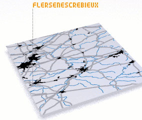 3d view of Flers-en-Escrebieux