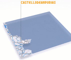 3d view of Castelló de Ampurias