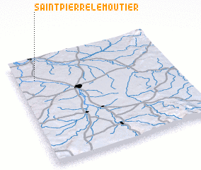 3d view of Saint-Pierre-le-Moûtier