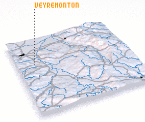 3d view of Veyre-Monton