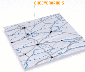 3d view of Chézy-en-Orxois