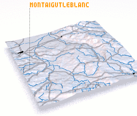 3d view of Montaigut-le-Blanc