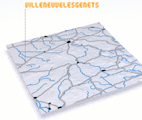 3d view of Villeneuve-les-Genêts